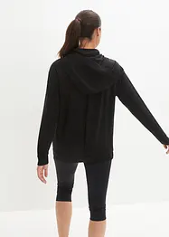 Ultrasoft sweatjakke med hette, med modal, bonprix