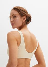 Bustier med broderi og bomull, bpc bonprix collection