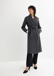 Vinter-trenchcoat med ull-look, bonprix