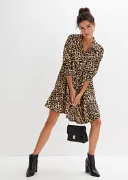 Kjole med animal-print, bonprix