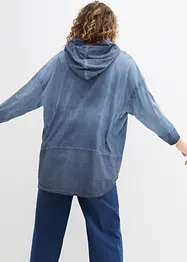 Oversized topp av materialmiks, bonprix