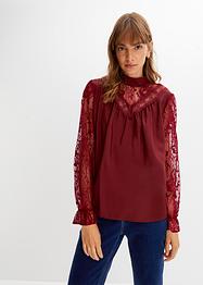 Bluse med blonde, BODYFLIRT