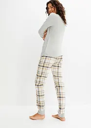 Pyjamas med flanellbukse, bonprix