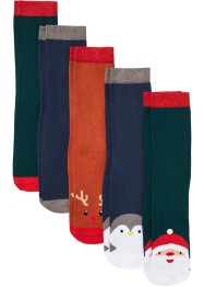Sokker (5-pack) med gavekort og satengsløyfe, med økologisk bomull, bpc bonprix collection
