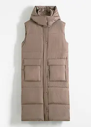 Vattert vest av resirkulert polyester, med avtagbar hette, bonprix