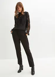 Bluse med blonde, bonprix