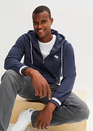 Sweatjakke med hette og komfortsnitt, av resirkulert polyester, bpc bonprix collection