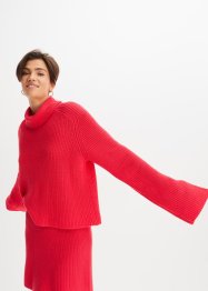 Kort strikket genser med rullekrage, RAINBOW