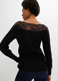 Genser med blonde, bonprix