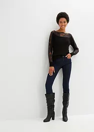 Genser med blonde, bonprix