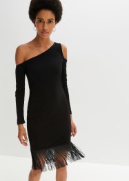 One Shoulder-kjole med frynser, BODYFLIRT boutique