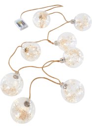 LED-lyskjede med 8 kuler med tørkede blomster, bpc living bonprix collection