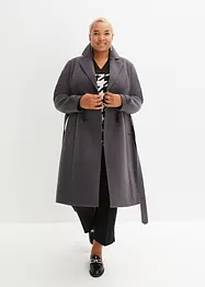 Vinter-trenchcoat med ull-look, bonprix