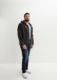Jakke i imitert skinn med hette, John Baner JEANSWEAR