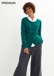 Strikkejakke i ull med andel av Good Cashmere Standard®, bpc selection premium