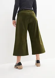 Vid culotte i stretch-cord med High Waist-komfortlinning, 7/8-lengde, bonprix