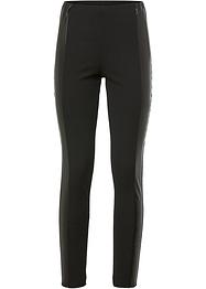 Leggings med innfelling i imitert skinn, BODYFLIRT