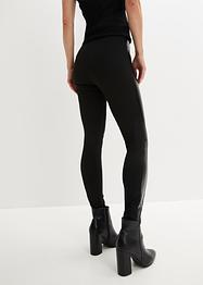 Leggings med innfelling i imitert skinn, BODYFLIRT