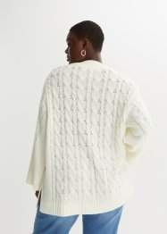 Oversized genser med flettemønster, RAINBOW