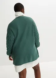 Cardigan med flettemønster, bonprix