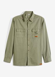 Langermet skjorte i vasket look, John Baner JEANSWEAR