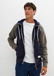 Fleecejakke med hette, John Baner JEANSWEAR