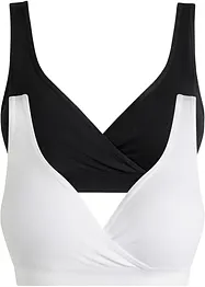 Seamless amme-bustier av bærekraftig materiale (2-pack), bonprix