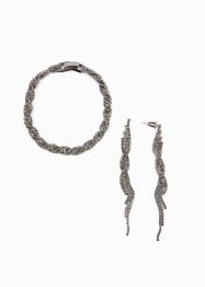 Armbånd, ørering (3-delt smykkesett), bpc bonprix collection