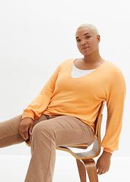 Oversized genser med dyp V-utringning, bpc bonprix collection