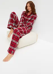 Vevd pyjamas i flanell, bonprix