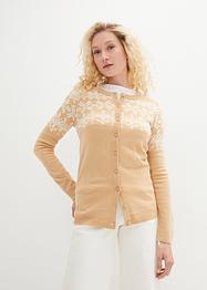 Strikket jakke med koftemønster, bpc bonprix collection