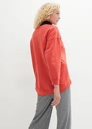 Oversized sweatshirt med splitt i nederkant, bonprix