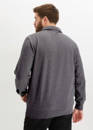 Sweatshirt med polo-krage, med resirkulert polyester, bpc bonprix collection