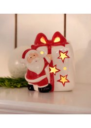 LED-dekorasjonsfigur av julenisse med gave, bpc living bonprix collection
