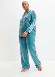 Sateng-pyjamas med blank overflate, bpc bonprix collection