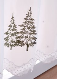 Gardinkappe med broderi av juletrær, bpc living bonprix collection