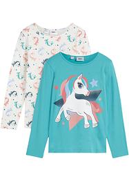 Langermet topp til barn (2-pack), bpc bonprix collection