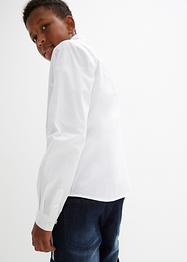 Langermet skjorte med broderi til barn, Slim Fit, bpc bonprix collection