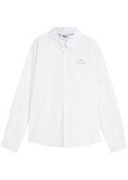 Langermet skjorte med broderi til barn, Slim Fit, bpc bonprix collection
