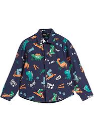 Langermet skjorte med dino-print til barn, Slim Fit, bpc bonprix collection