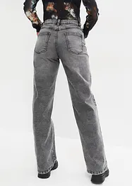 Wide Leg-jeans, High Waist med naglepynt, bonprix