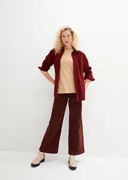 Bukse med stretch og vide ben, High Waist, bonprix