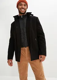Outdoorjakke i ullstil med stormklaff, bonprix