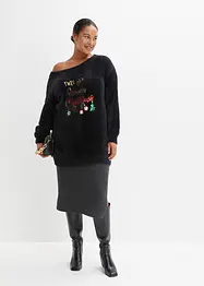 Off Shoulder-genser med julemotiv, bonprix