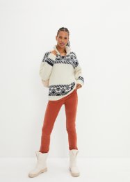 Troyer-genser med koftemønster og ull, bpc bonprix collection