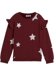 Sweatshirt med volanger til barn, bpc bonprix collection
