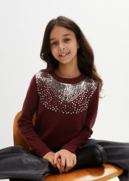 Strikket genser med paljetter til barn, bpc bonprix collection