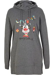 Lang hettegenser med sidesplitter, bonprix