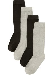 Legglange sokker (4-pack) med trykkfrie kanter, med økologisk bomull, bpc bonprix collection