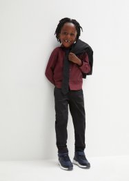 Stretchbukse med langermet skjorte og slips for barn (3-delt sett), bpc bonprix collection